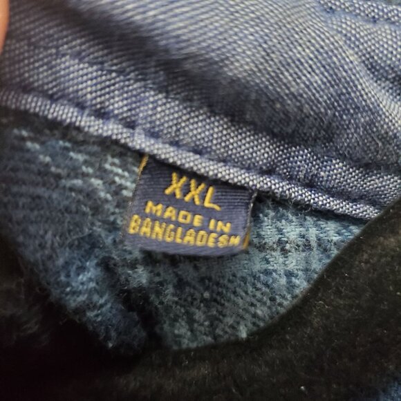 Jachs Shirt Mens XXL Blue Heritage Flannel Button-Up Plaid Long Sleeve Casual - Picture 3 of 10